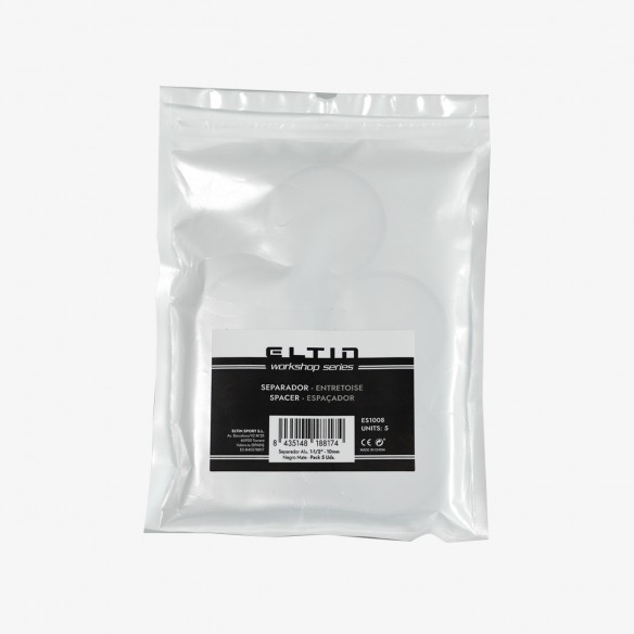 Pack 5 Separadores Aluminio 1 1-1/2 - 10mm Negro mate