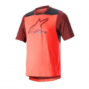 Maillot Drop 6 V2 m/c Coral/Neg