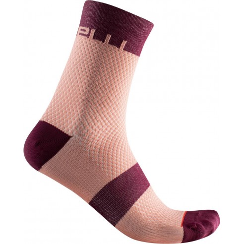 Calcetines Velocissima W 12 Burdeos/Blush
