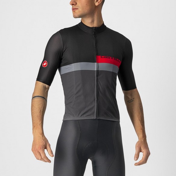 Maillot A Blocco Neg cl/Rj/Gr osc
