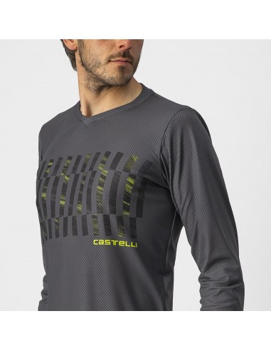 Camiseta Trail Tech m/l Gr osc/Neg/Lim Elec