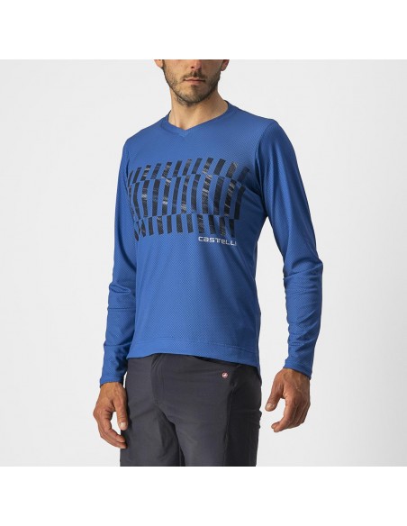 Camiseta Trail Tech m/l Az Cobalto/Az Savile/Pt