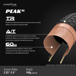 Cubierta Peak SL Race 29x2,4 TLC NegMrrn 2