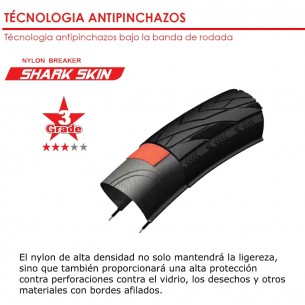 Cubierta Mini Shark Ríg. 700X28C 2