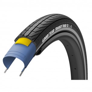 Cubierta Transit Tour Shell S3 700x50 / 28x2.0 Ríg Neg/Reflect