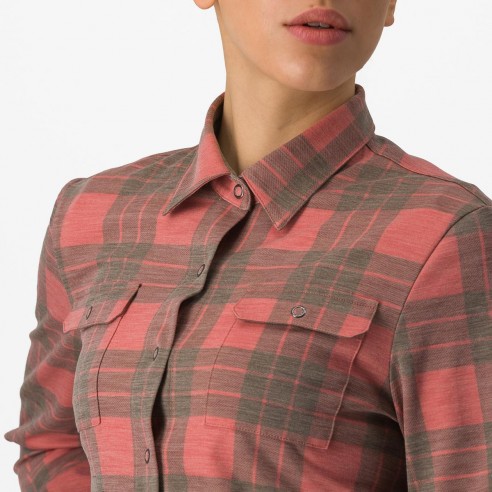 Camisa Unlimited Flannel W Rj mineral/Gr osc
