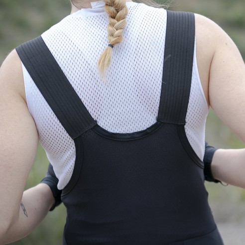 Culotte ciclismo unisex Fury negro y blanco
